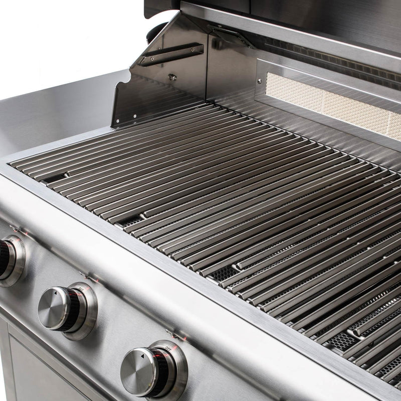 Blaze Grill Package - Premium LTE 32-Inch 4-Burner Built-In Natural Gas Grill, Double Side Burner and Beverage Center in Stainless Steel