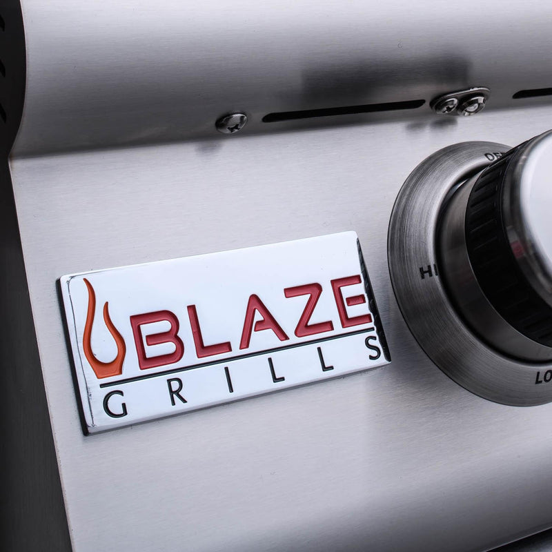 Blaze Grill Package - Premium LTE 32-Inch 4-Burner Built-In Natural Gas Grill, Double Side Burner and Beverage Center in Stainless Steel