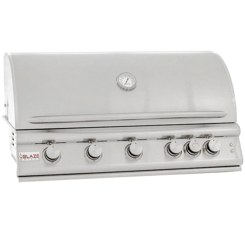 Blaze Premium LTE 40" 5-Burner Built-In Natural Gas Grill With Rear Infrared Burner & Grill Lights (BLZ-5LTE2-NG) Grills Blaze Outdoor Products 