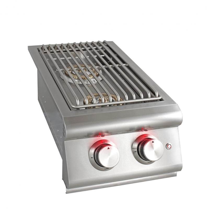 Blaze Grill Package - Premium LTE 40-Inch 5-Burner Built-In Liquid Propane Grill, Double Side Burner and Griddle in Stainless Steel