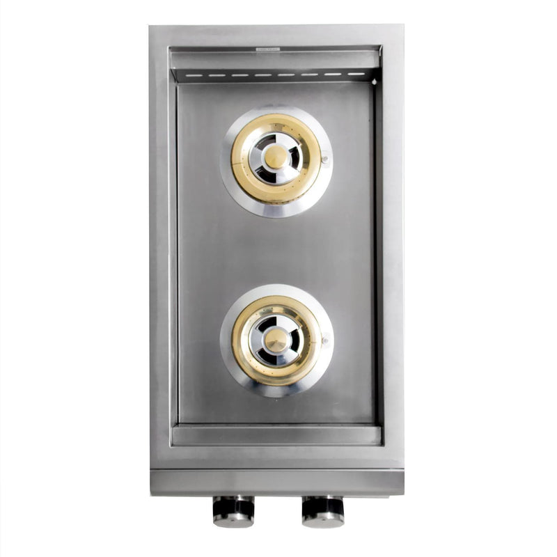 Blaze Premium LTE Built-In Natural Gas Stainless Steel Double Side Burner With Lid (BLZ-SB2LTE-NG) Grills Blaze Outdoor Products 