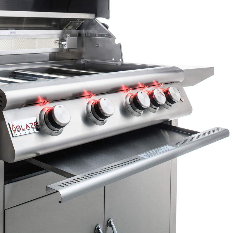 Blaze Grill Package - Premium LTE Marine Grade 32-Inch 4-Burner Built-In Liquid Propane Grill and Double Side Burner in Stainless Steel
