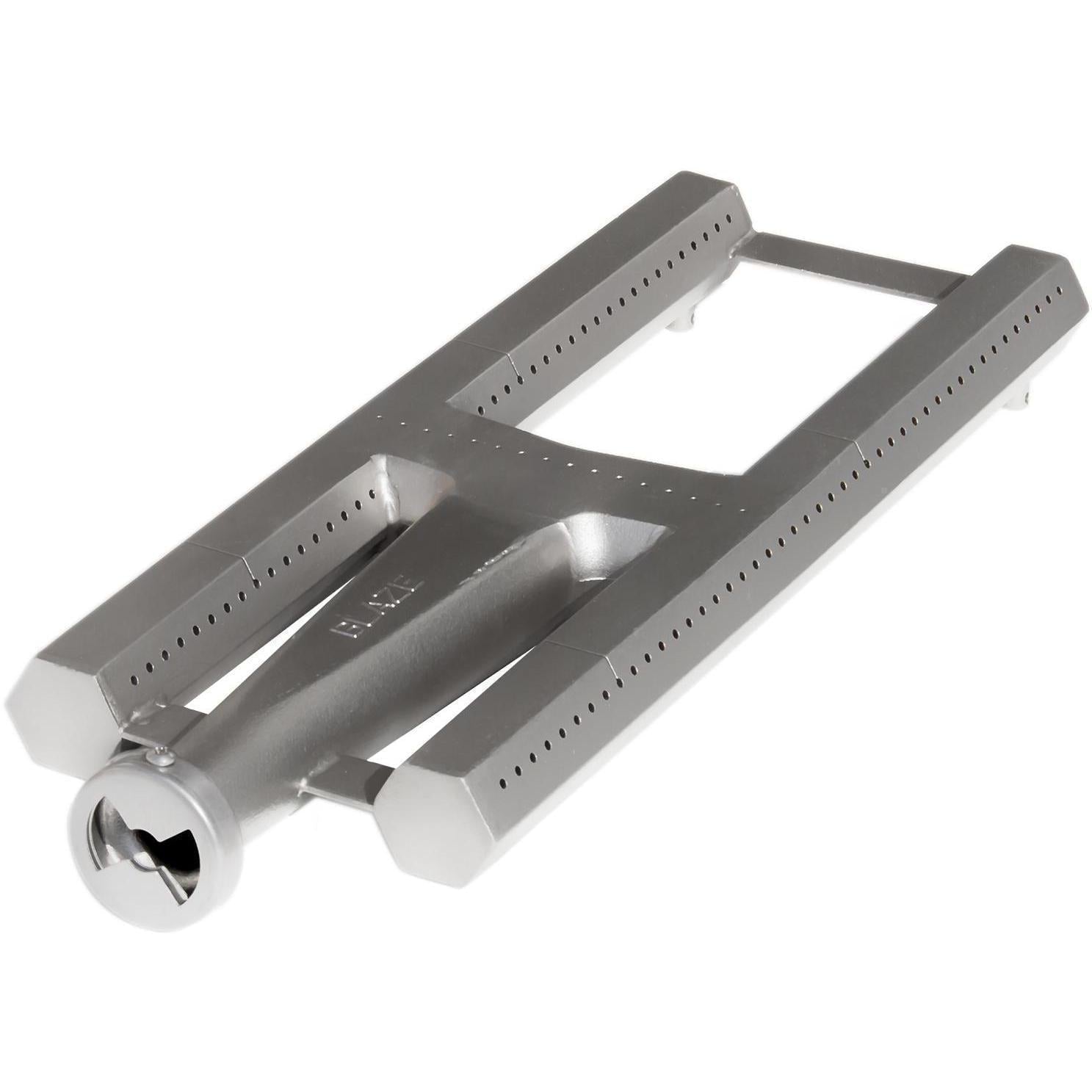 Stainless steel side burner assembly with burner ring and protective vented trays
