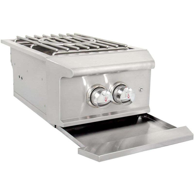 Blaze Grill Package - Professional LUX 34-Inch 3-Burner Built-In Liquid Propane Grill, Side Burner and Beverage Center in Stainless Steel