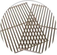 Stainless steel single-level cooking grid with crisscross bars, round grill insert