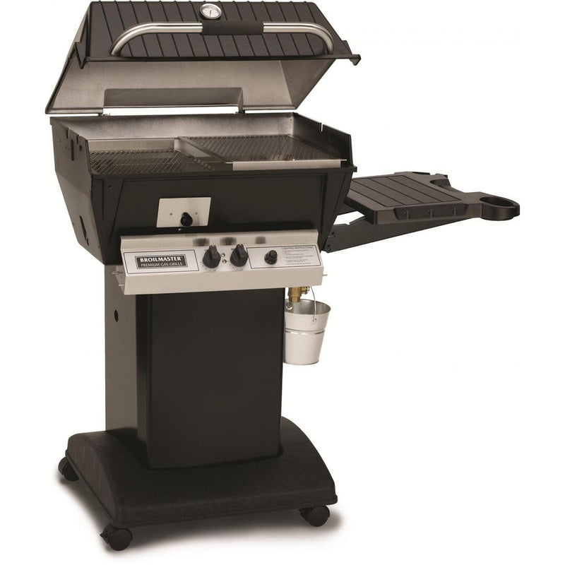 Broilmaster Qrave Series 27" Freestanding Liquid Propane Grill with 1 Standard Burners, 442 sq. inches Grilling Surface Size, Warming Rack, Side Table, in Black (Q3PK1) Broilmaster 