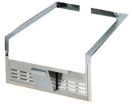Stainless steel built-in grill kit frame with side vent panels