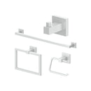 ZLINE Bliss Bathroom Accessories Package with Towel Rail, Hook, Ring and Toilet Paper Holder in Chrome (4BP-BLSACC-CH)