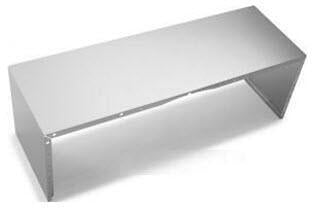 12-inch duct cover for range hood, rectangular metal chimney with angled outlet