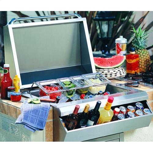 Capital 26" Built-in Cooler/Cocktail Station with Insulated Lid/Body, and Stainless Steel (26CLRBI) Grill Accessories Capital 