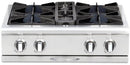 Capital 30" Culinarian Series Rangetop with 4 Open Burners, Cast Iron Grates in Stainless Steel (CGRT304) Rangetops Capital 