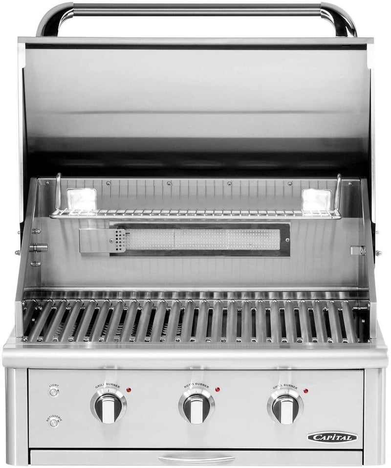 Capital 30" Precision Series Built-In Natural Gas / Liquid Propane Grill with Rotisserie in Stainless Steel (CG30RBIN/L) Grills Capital Natural Gas Built-In 