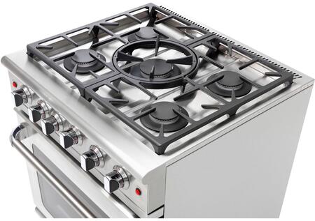 Capital 30" Precision Series Freestanding 5 Sealed Burner Gas Range with 4.9 cu. ft. in Stainless Steel (MCR305) Ranges Capital 
