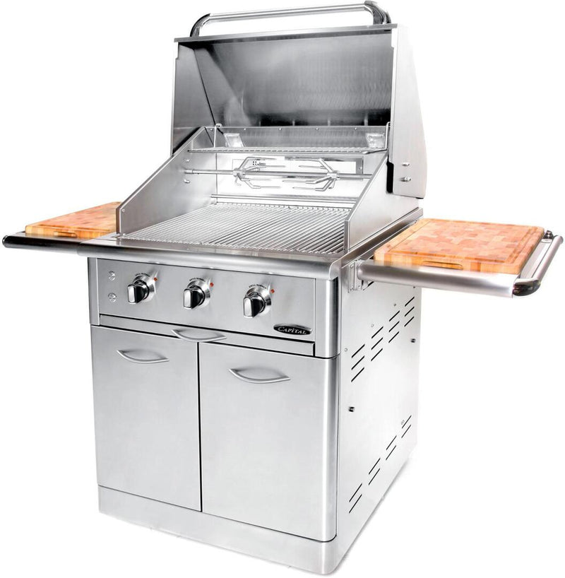 Capital 30" Precision Series Freestanding Liquid Propane Grill with Standard and Infrared Burners in Stainless Steel (CG30RFSL) Grills Capital 