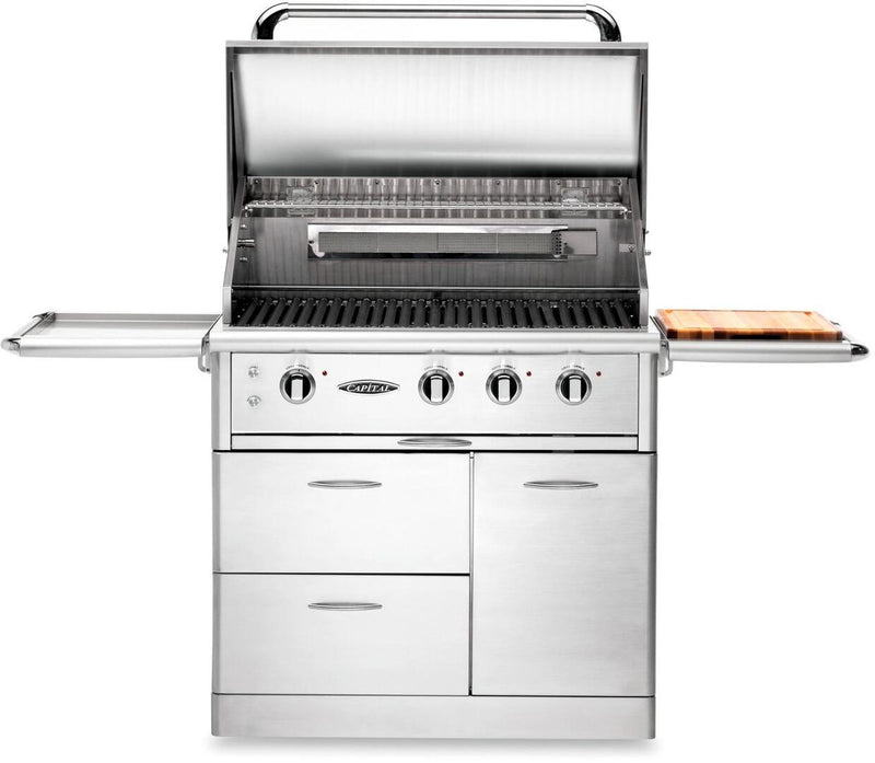 Capital 36" Precision Series Freestanding Liquid Propane Grill with Standard and Infrared Burners in Stainless Steel (CG36RFSL) Grills Capital 