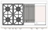 Capital 48" Precision Series Built-In Gas Rangetop with 4 Sealed Burners in Stainless Steel (GRT484BG) Rangetops Capital 