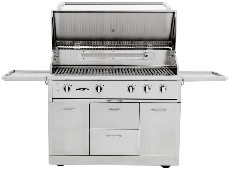 Capital 48" Precision Series Freestanding Liquid Propane Grill with Standard and Infrared Burners in Stainless Steel (CG48RFSL) Grills Capital 
