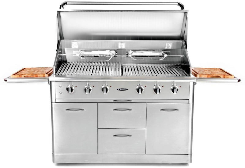 Capital 52" Precision Series Built-In Natural Gas/Liquid Propane Grill with Standard and Infrared Burners in Stainless Steel (CG52RBIN/L) Grills Capital Natural Gas Freestanding 