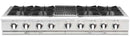 Capital 60" Culinarian Series Gas Rangetop with 8 Burners and Grill/Griddle in Stainless Steel (CGRT604B4) Rangetops Capital Natural Gas 8 Open Burners and 12" Grill 