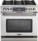 Capital Connoisseurian Series 36" Freestanding Dual Fuel Range with 6 Open Burners, 5.4 cu. ft. Electric Oven, Grill and Griddle Options, in Stainless Steel (COB366) Ranges Capital Natural Gas 6 Open Burners 