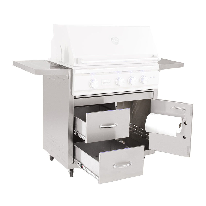 Summerset 32-Inch Deluxe Gas Grill Cart For TRL Gas Grills in Stainless Steel (CART-TRL32-DC)