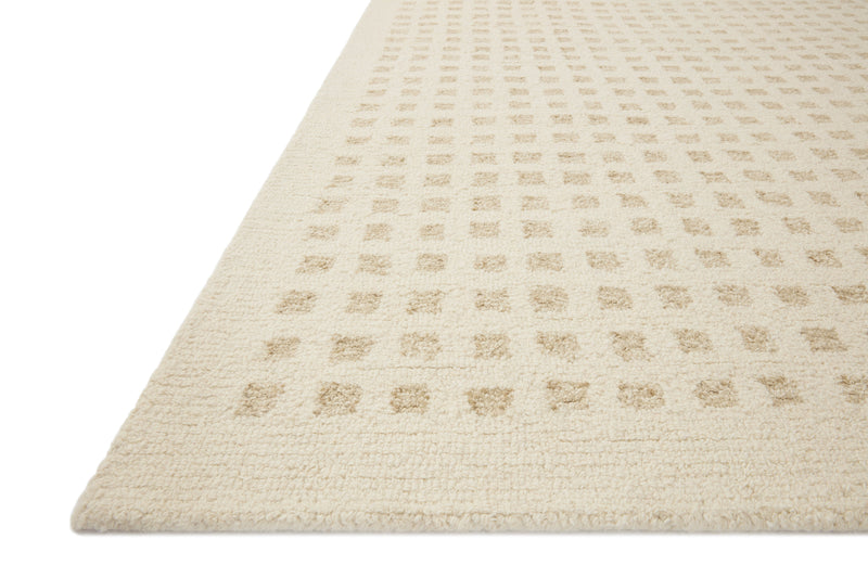 Chris Loves Julia x Loloi Contemporary Priti Wool Hand Tufted Rug in White, Brown (POL-01) Rugs Loloi Rugs 