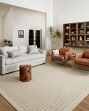 Chris Loves Julia x Loloi Contemporary Priti Wool Hand Tufted Rug in White, Brown (POL-01) Rugs Loloi Rugs 