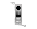 DoorBird D1102V Surface-Mount IP Video Door Station, 2 Call Button in Stainless Steel V2A
