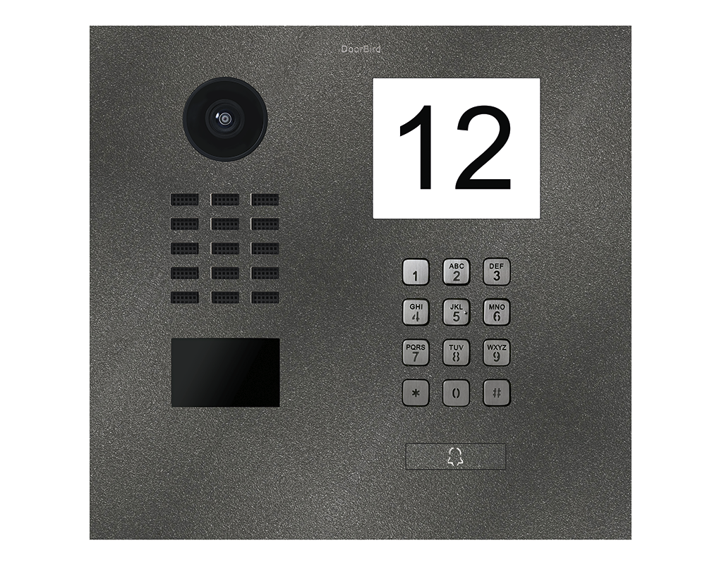 DoorBird stainless steel video door station with camera, keypad and call button 12