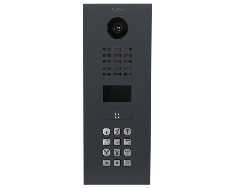 DoorBird D2101KV IP Video Door Station, 1 Call Button in Anthracite Grey, RAL 7016