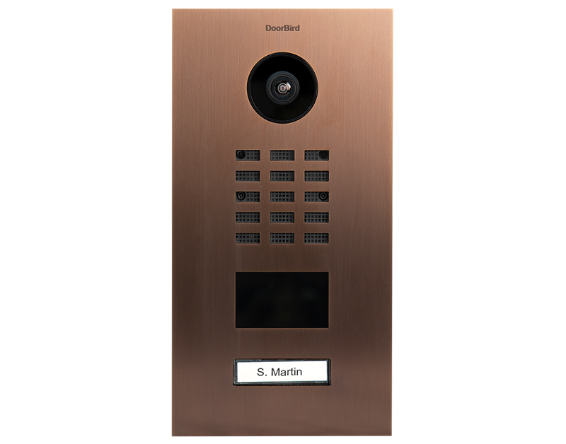 DoorBird D2101V IP Video Door Station, 1 Call Button in Bronze