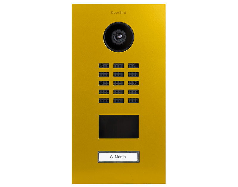 DoorBird D2101V IP Video Door Station, 1 Call Button in Signal Yellow, RAL 1003