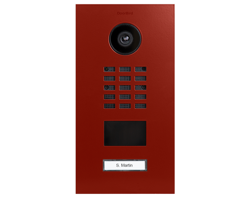 DoorBird D2101V IP Video Door Station, 1 Call Button in Vermilion, RAL 2002