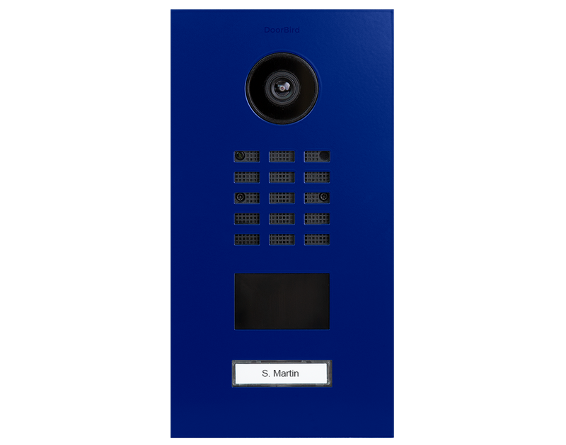 DoorBird D2101V IP Video Door Station, 1 Call Button in Ultramarine Blue, RAL 5002