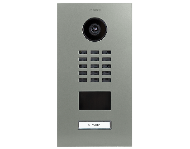 DoorBird D2101V IP Video Door Station, 1 Call Button in Concrete Grey, RAL 7023