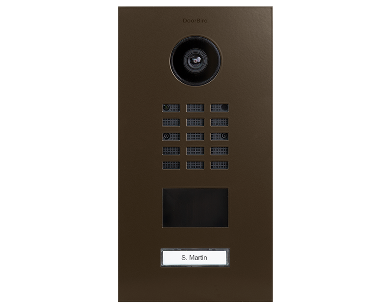 DoorBird D2101V IP Video Door Station, 1 Call Button in Terra Brown, RAL 8028