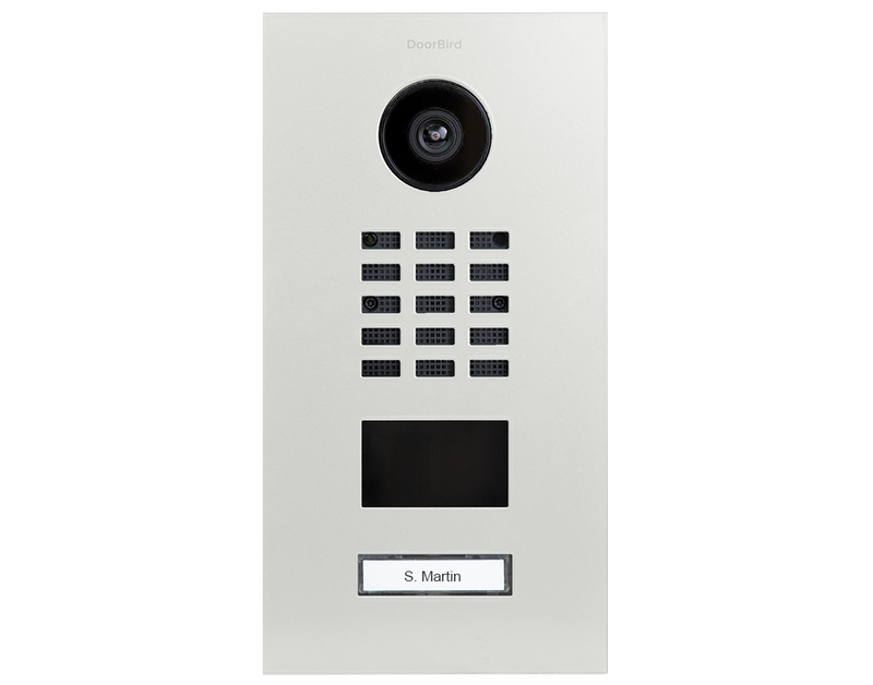 DoorBird D2101V IP Video Door Station, 1 Call Button in Traffic White, RAL 9016