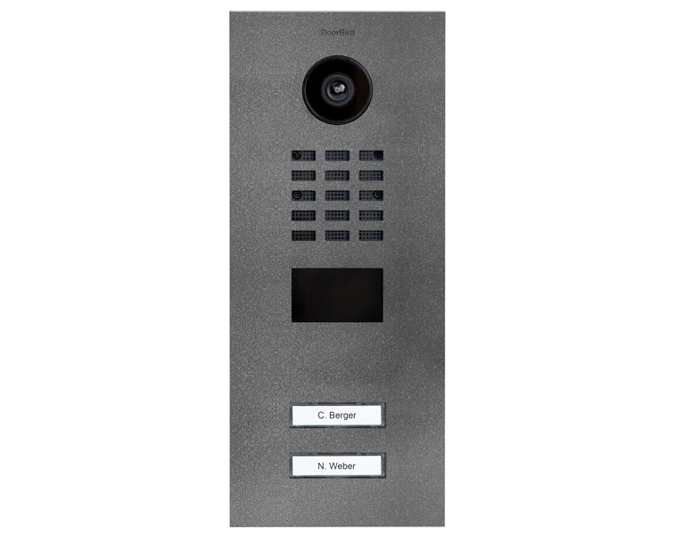 DoorBird D2102V IP Video Door Station, 2 Call Button in DB 703 Stainless Stee