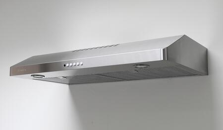 Faber 36-Inch Levante Under Cabinet Convertible Range Hood with 400 CFM Class Blower in Stainless Steel (LEVT36SS395)