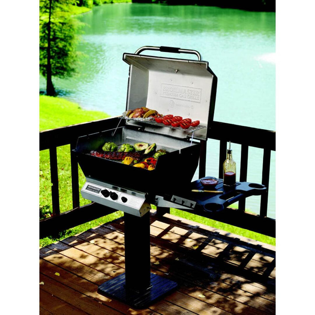 Broilmaster Deluxe Series 24-Inch Post Mount Natural Gas Grill With 2