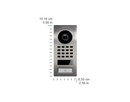 DoorBird D1101V Surface-Mount IP Video Intercom, 1 Call Button in Stainless Steel V4A
