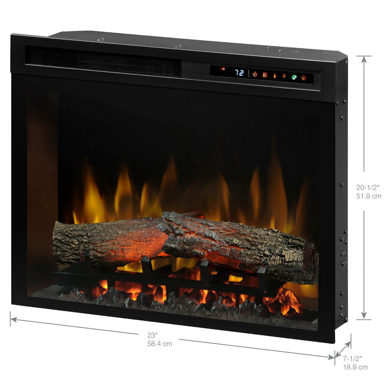 Dimplex Multi-Fire XHD 23" Built Electric Fireplace Firebox with Logs in Black (XHD23L) Fireplaces Dimplex 