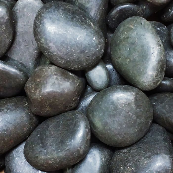 Black and gray faux river rocks accessory for Opti-Myst fireboxes
