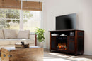 Dimplex Xavier 56" Electric Fireplace and Log Set in Warm Grainery Brown with 23" Media Console (GDS23L8-1904GB) Fireplaces Dimplex 