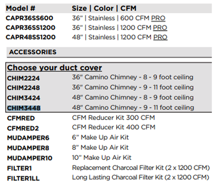 Faber 34-Inch Camino Chimney for 9 -11' Ceiling Extension Kit (CHIM3448)