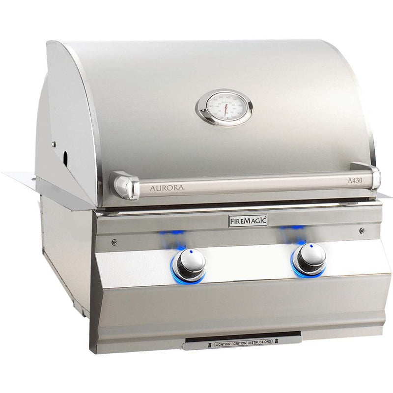 Fire Magic 24" Aurora Built-In Liquid Propane Gas Grill with Analog Thermometer in Stainless Steel (A430I-7EAP) Grills Fire Magic 
