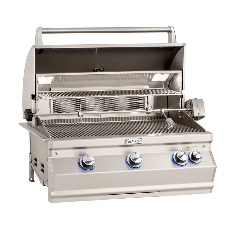Fire Magic 30" Built-In Propane Gas Grill with Rotisserie And Analog Thermometerin Stainless Steel (A540I-8EAP) Grills Fire Magic 