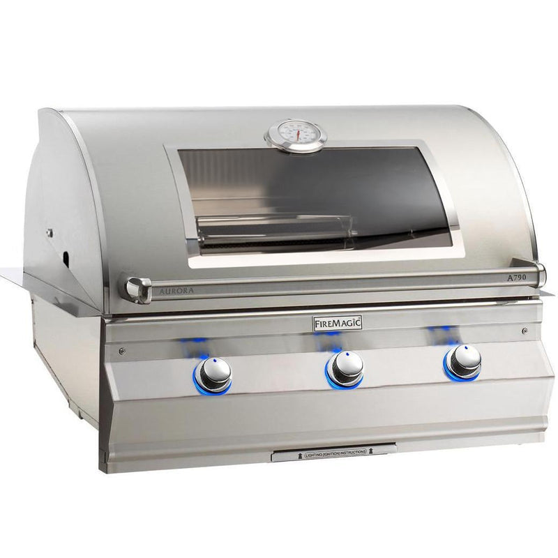 Fire Magic 36" Aurora Built-In Natural Gas Grill with One Infrared Burner In Stainless Steel (A790I-7EAN-W) Grills Fire Magic 