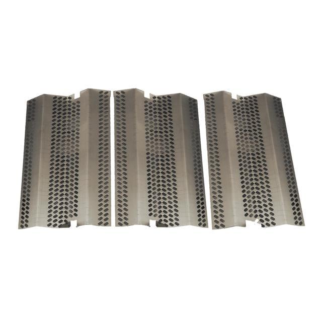 Stainless steel perforated flavor grid set, 3-piece with rectangular vent pattern