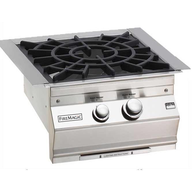 Fire Magic Classic Built-In Natural Gas Power Burner with Porcelain Coated Cast Iron Grid (19-KB2N-0) Grills Fire Magic 